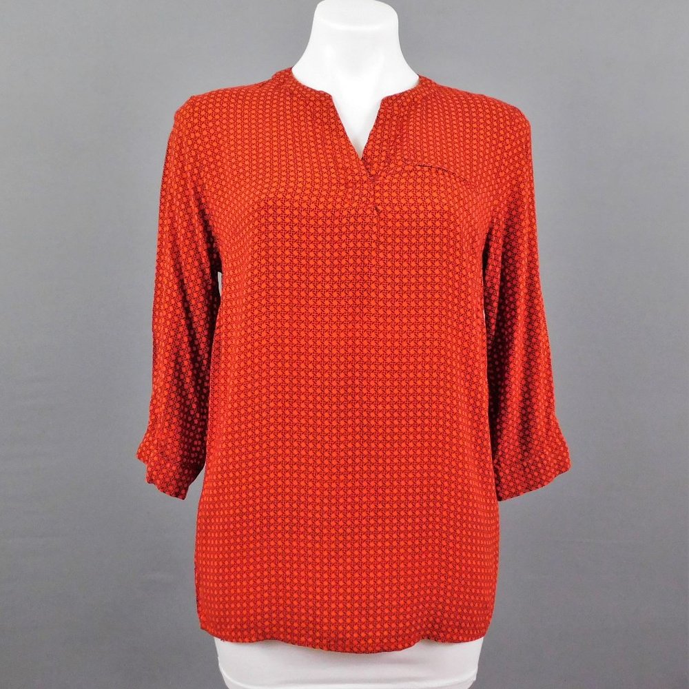 Anne Carson Women Shirt Orange Blue S